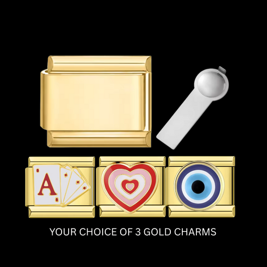 Gold Charm Bracelet Starter Pack